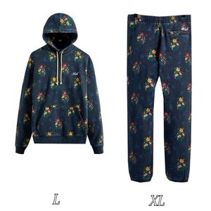 Kith Begonia Floral Williams II Nocturnal set. Large Hoodie with X-Large Pants